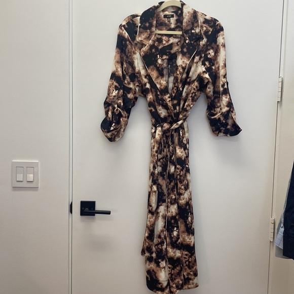 AFRM Hendrix Snakeskin Tie-Dye Print Duster Medium - Picture 6 of 7